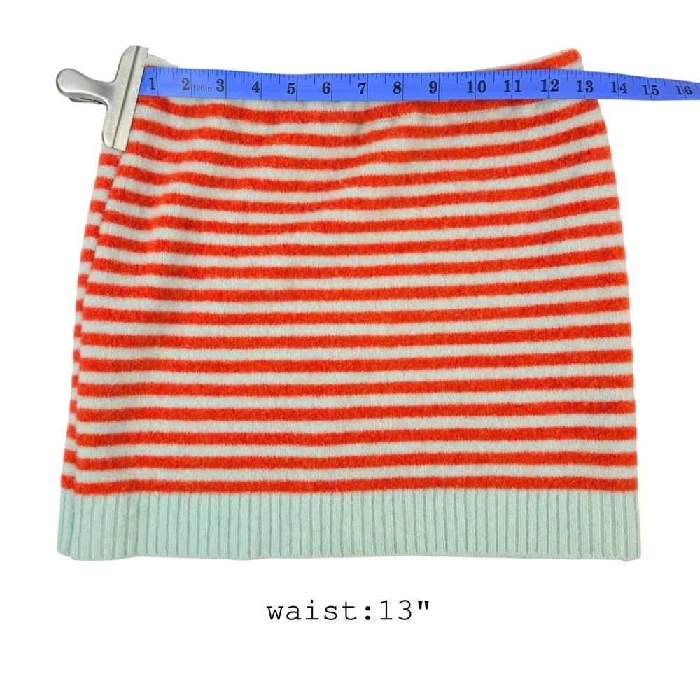 Jack & Mary Designs Bun Warmer Wool‎ Skirt Stripe Repurposed Handmade Small